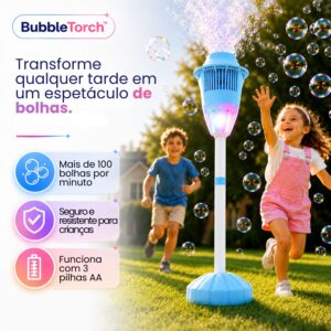 BubbleTorch: Luminária criadora de bolhas