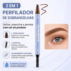 DualBrow: Perfilador de Sobrancelhas 2 em 1 Efeito Microblading