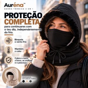 Auréna: Gorro Térmico 3 em 1